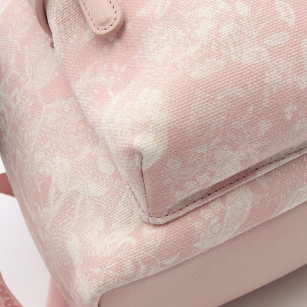 Dior Backpack Light Pink Canvas Leather de Jouy - Picture 9 of 11